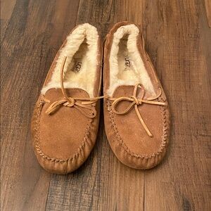 UGG Women's Brown Suede Slippers